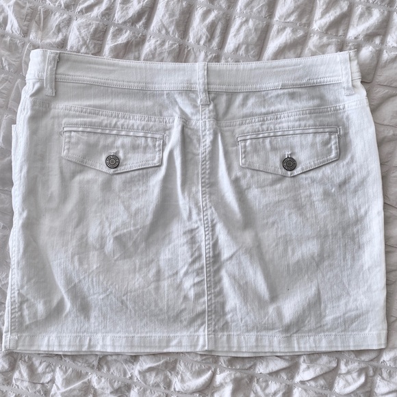 NY&Co White Denim Skirt - Picture 2 of 3